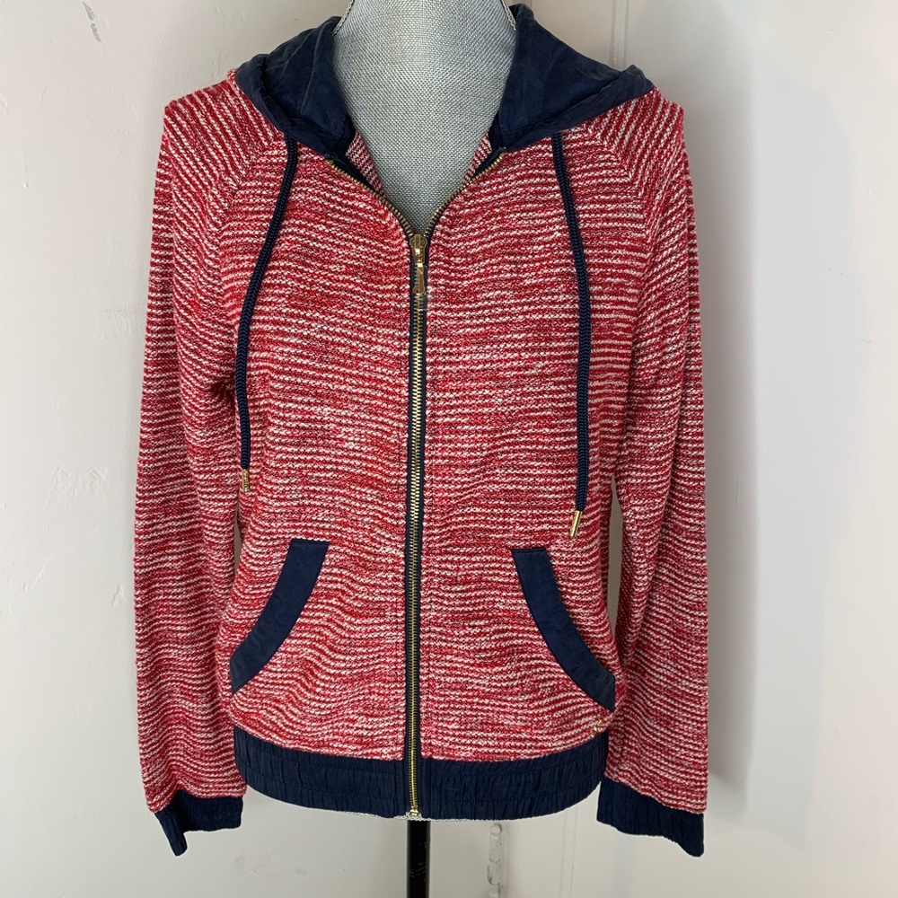 Juicy Couture Red and Blue Zip up Jacket